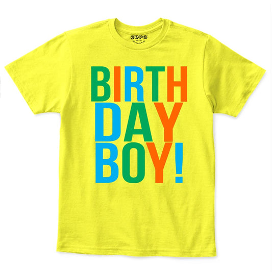 birthday boy multicolor yellow