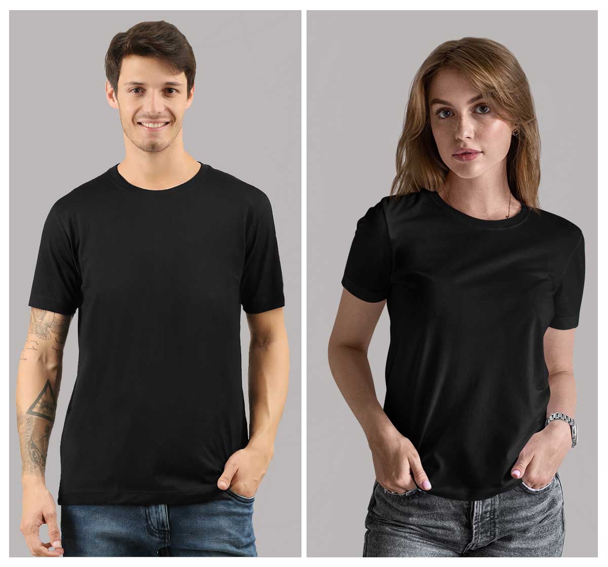 Plain Tshirts - 180GSM quality bio-washed cotton Tshirts Plain Tshirts online