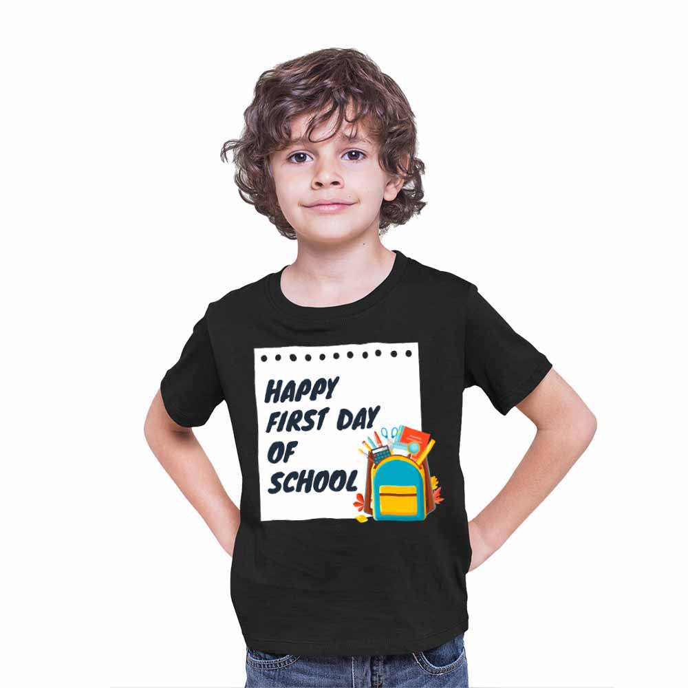 Pre-school Theme Happy First Day School T-Shirt For Kids