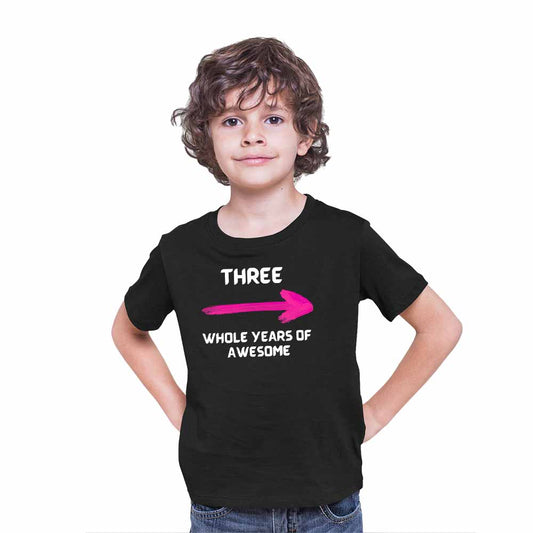 Three Years Birthday Theme Kids T-shirt