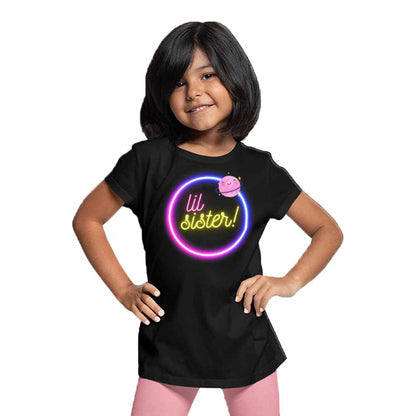 Lil Sister Saturn Design Multicolor T-shirt/Romper