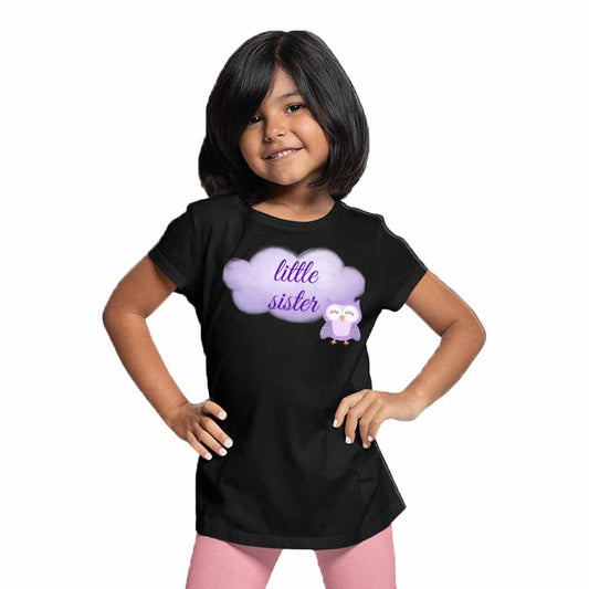 Lil sis Owl design Multicolor T-shirt/Romper