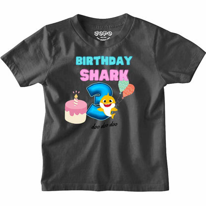 Shark Designed 3rd Birthday kids T-shirt/Romper