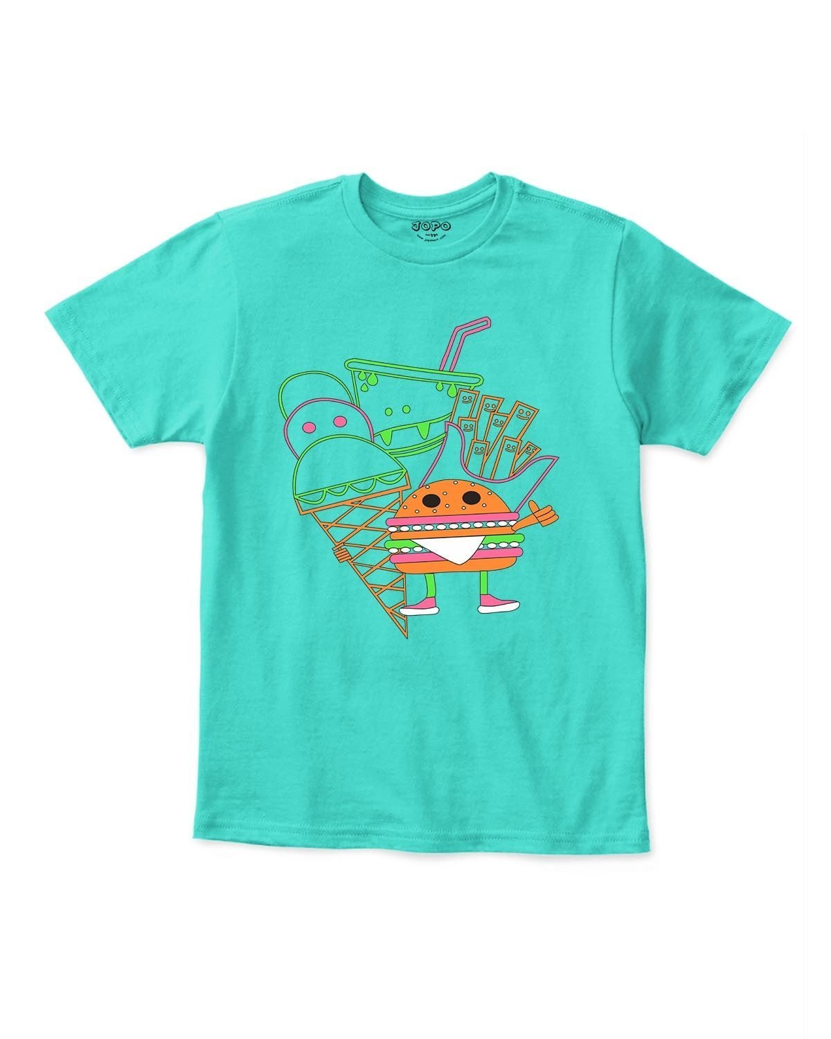 Burger Printed Kids TShirts