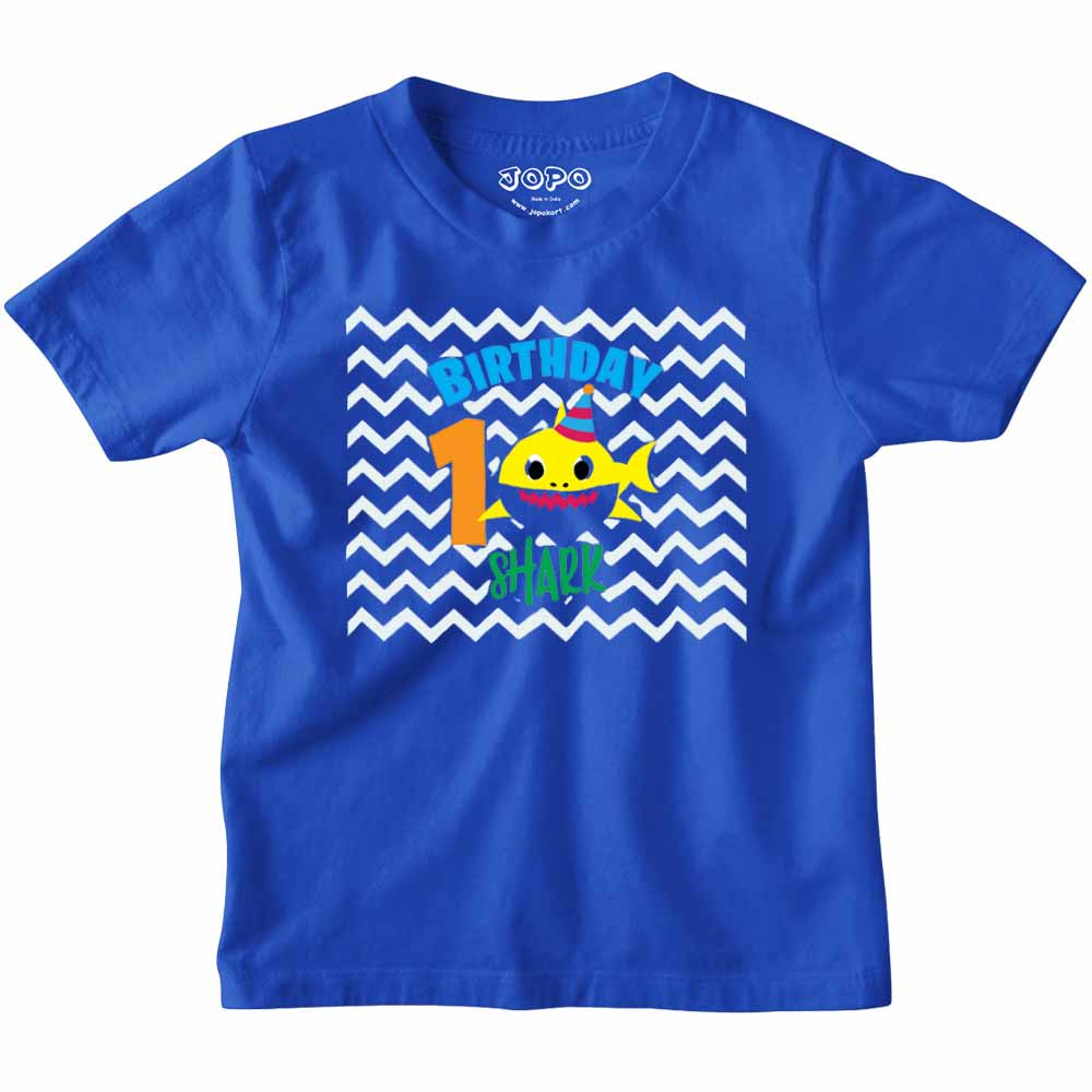 Shark Designed 1st Birthday kids T-shirt/Romper