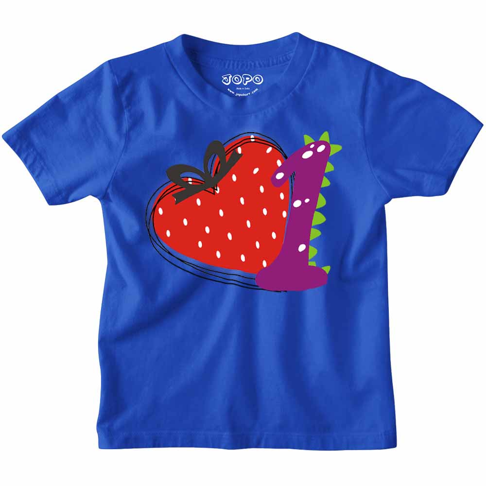 Multi color Strawberry printed Design T-shirt/Romper