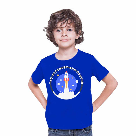 I Am Two Rocket Designed Birthday Theme Kids T-shirt