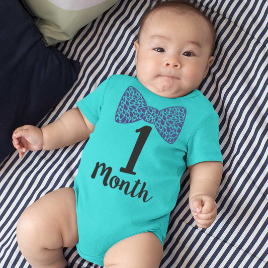 boy mile stone bow 1 Aquablue