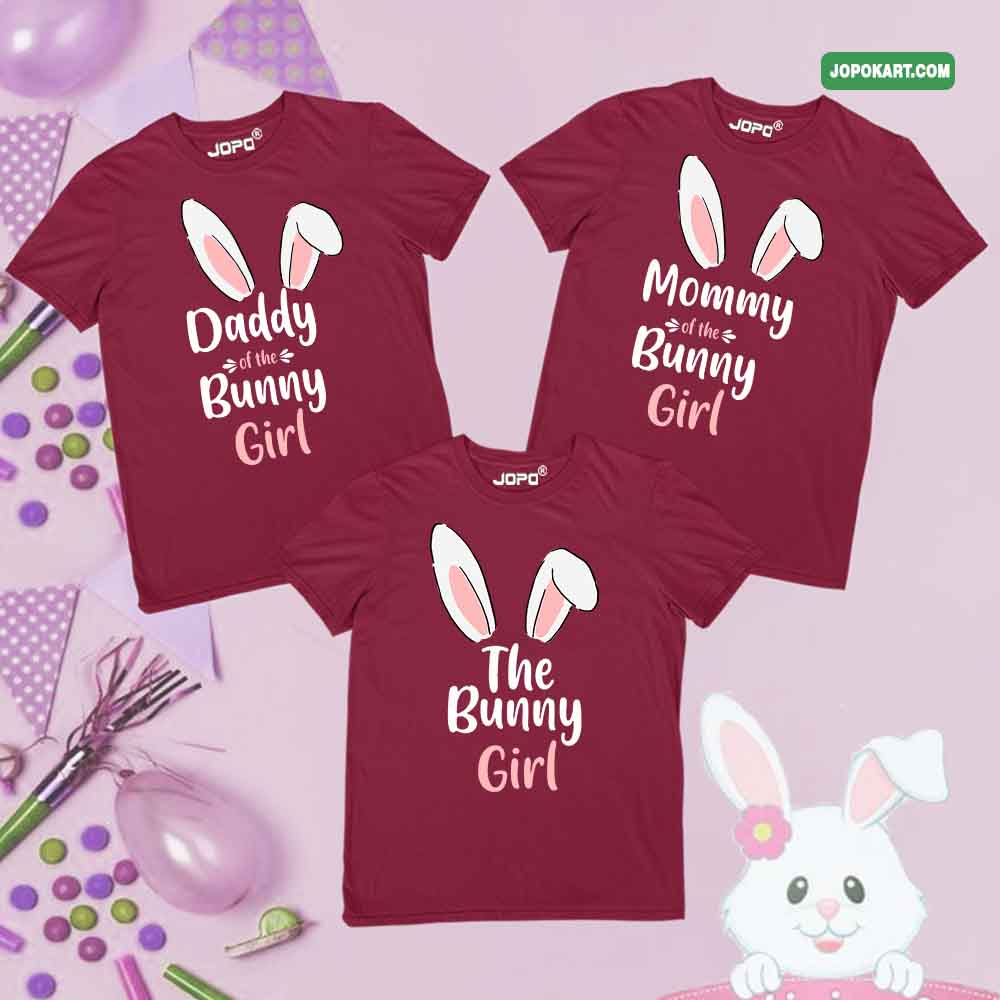 bunny Family 1 maroon