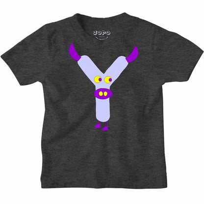 Kid's Alphabet Y Yak Design Multicolor T-shirt/Romper