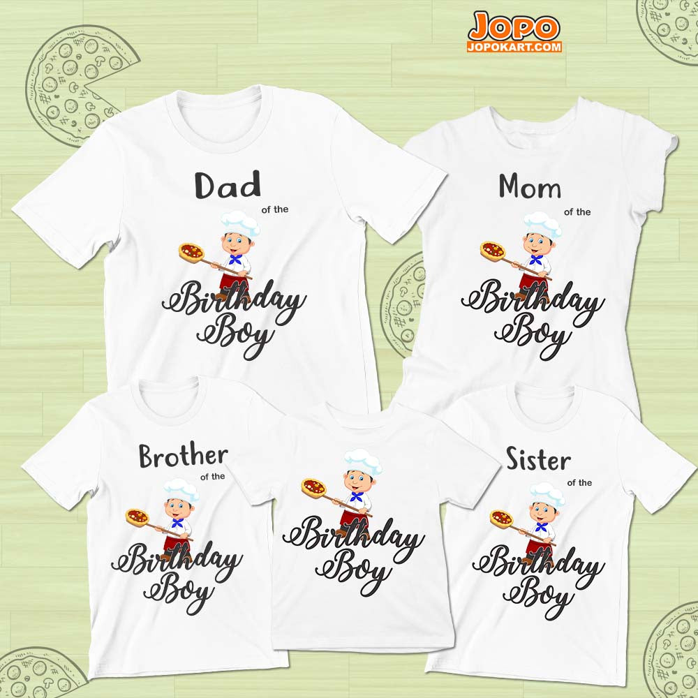 jopo Chef birthday Boy theme tshirt matching family outfits Super ccok celebration White