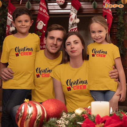 christmas crew family mustard