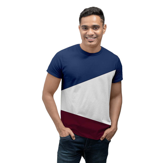 Diagonal Block Casual Tshirt