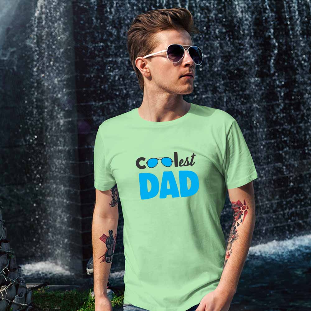 jopo coolest dad men tshirt celebration mode mint green