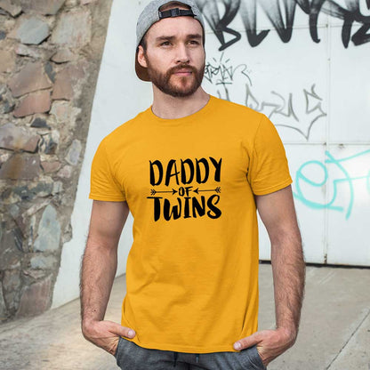 jopo daddy of twins alert men tshirt celebration mode mustard