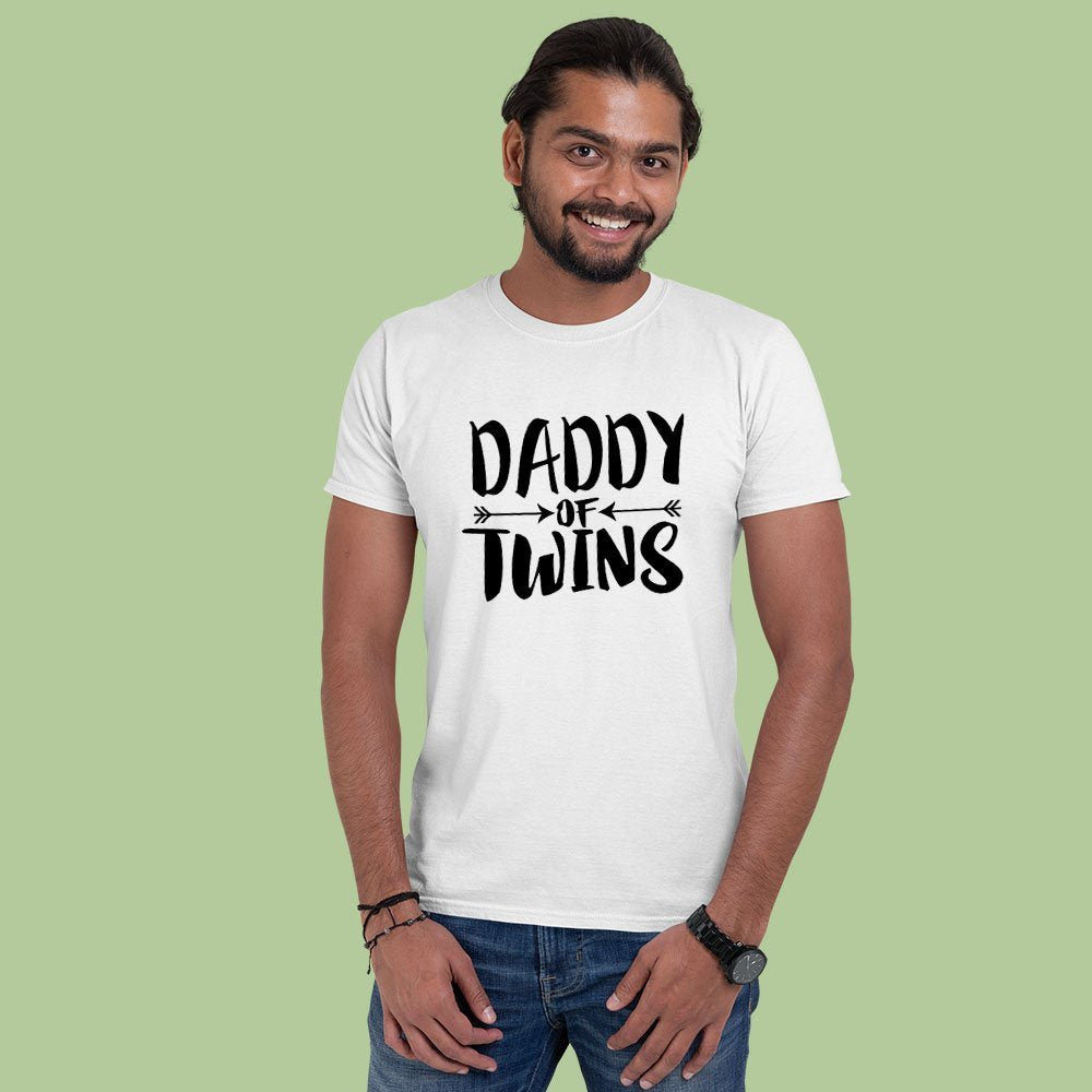 jopo daddy of twins alert men tshirt celebration mode White