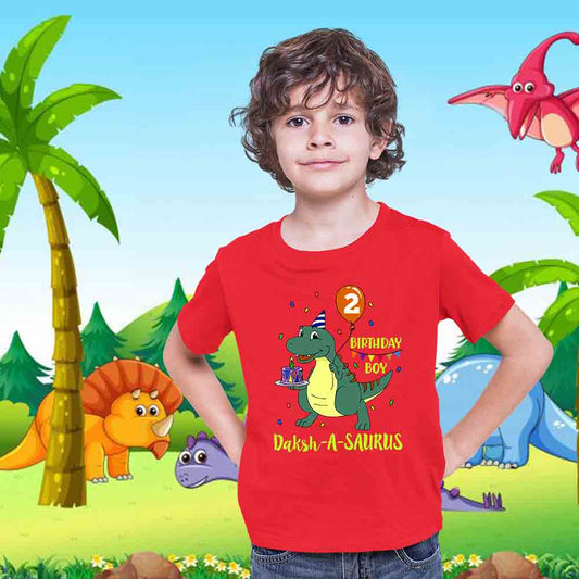 dino birthday custom red