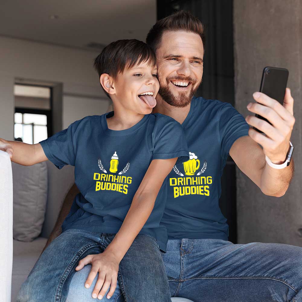 dad and son matching tshirts for dad and son Father and sons navy