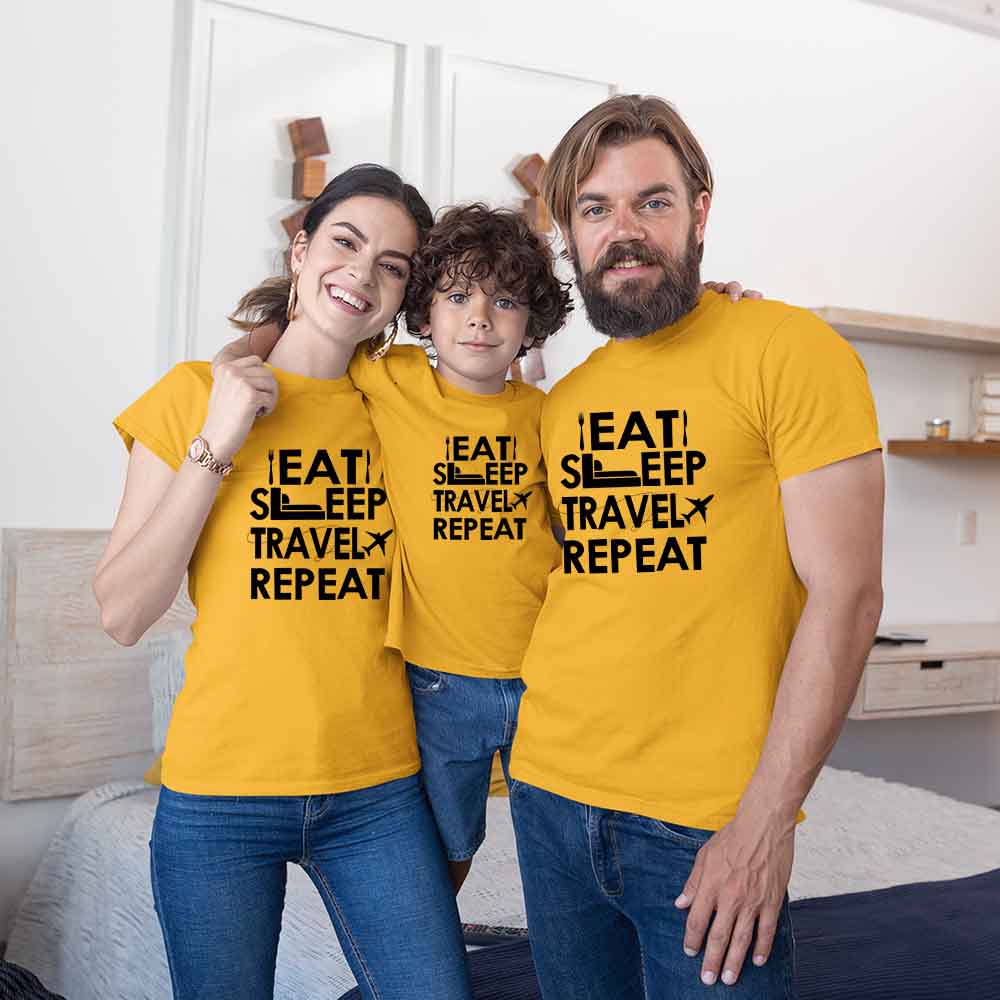 eat sleep travel repeat matching tshirts family
