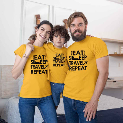eat sleep travel repeat matching tshirts family