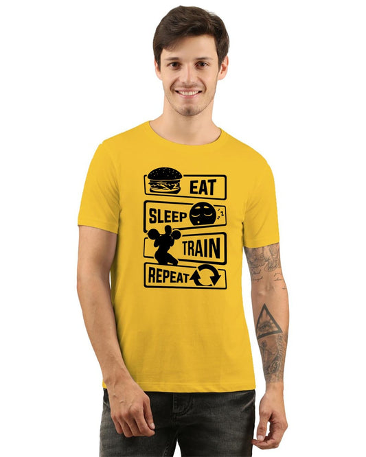 mustard-t-shirt-printed