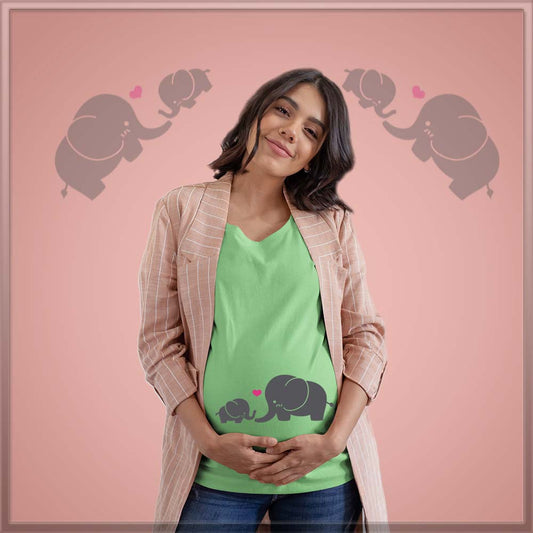 jopo maternity photoshoot ideas poses props indian pregnancy announcement quotes Elephant Love Mint Green