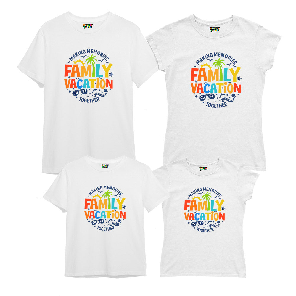 Family Vacation Matching Family T-Shirts Set of 3 and 4 for Mom, Dad, Son & Daughter