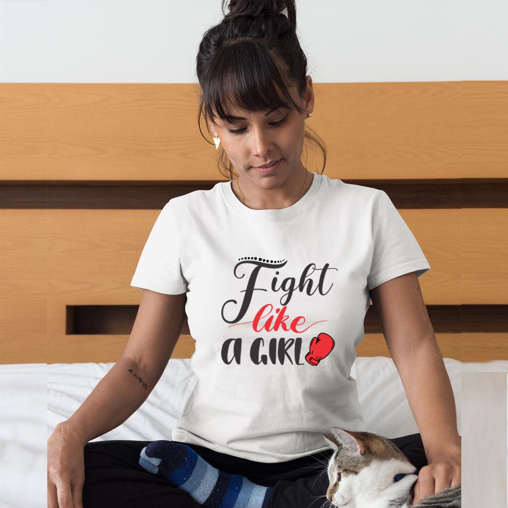 fight like a girl WHITE