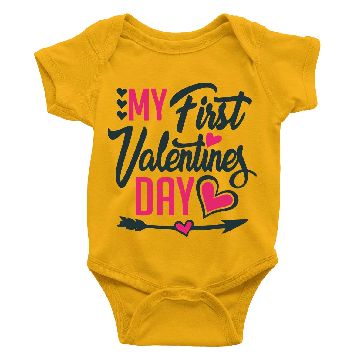 jopo my first valentine's day romper baby dress infant photoshoot Mustard