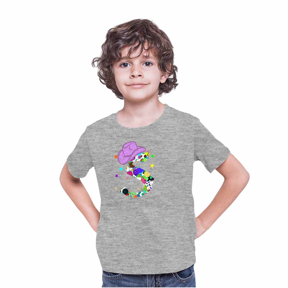 Graphic Style 5th Birthday Theme Kids T-shirt