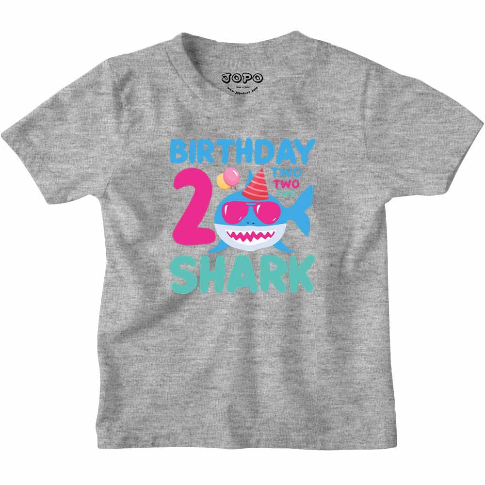 Shark Designed 2nd Birthday kids T-shirt/Romper