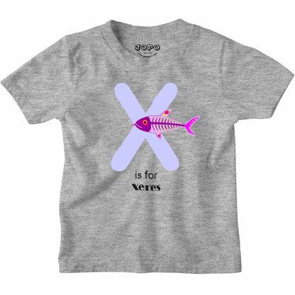 Kid's Alphabet 'X for Xeres' name Multicolor T-shirt/Romper