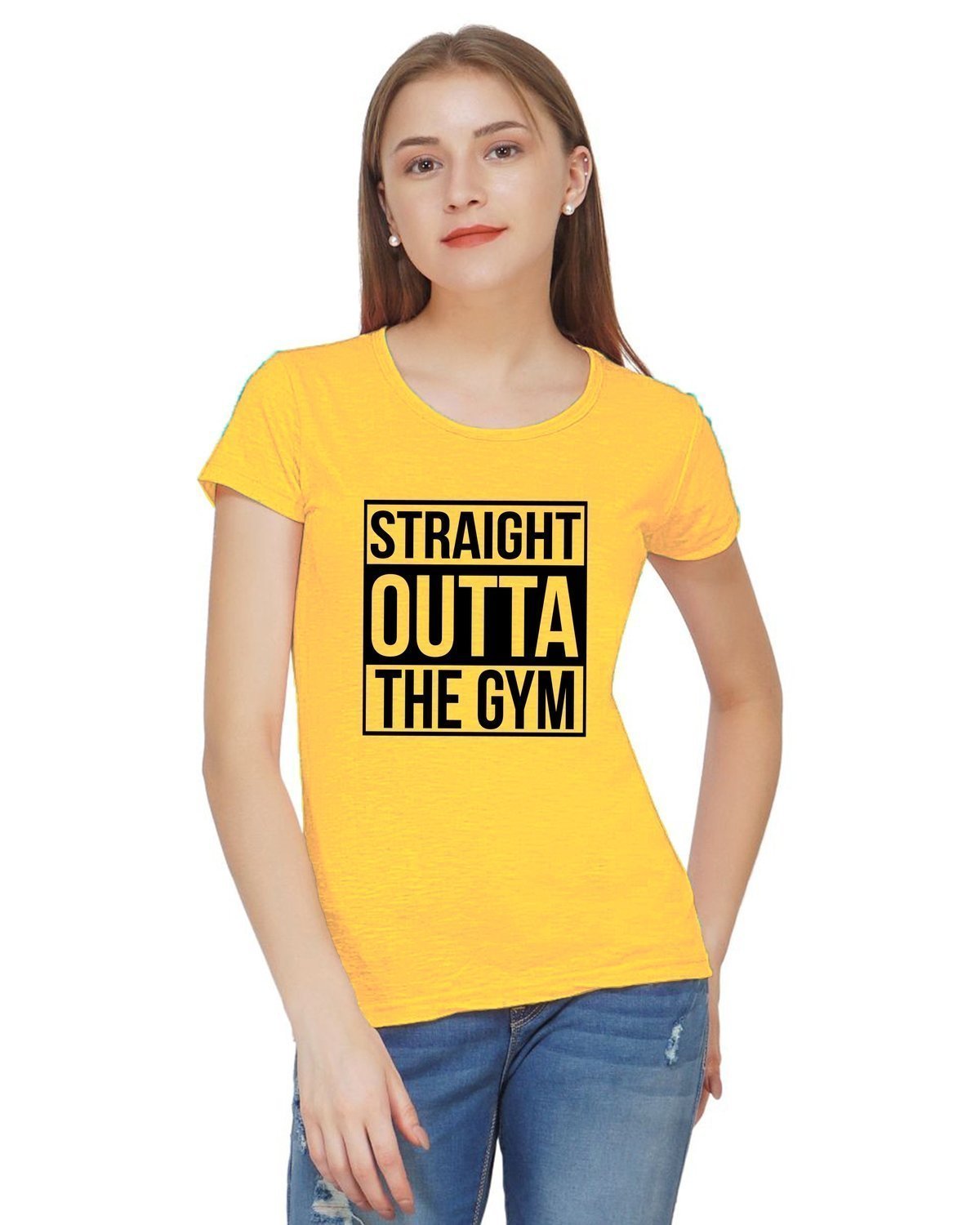 straight outta gym mustard printed tshirt