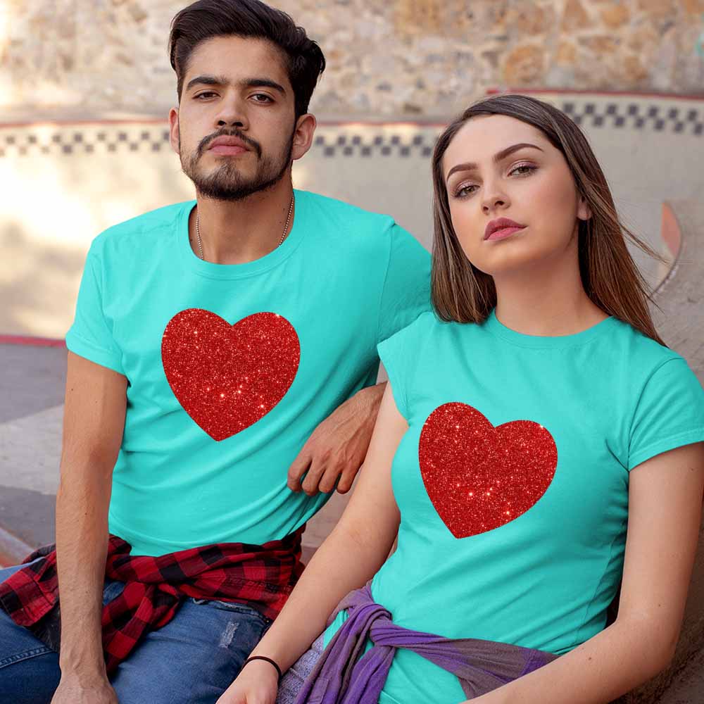 cotton cute couple tshirt couple dresses online couples matching shirts aqua blue