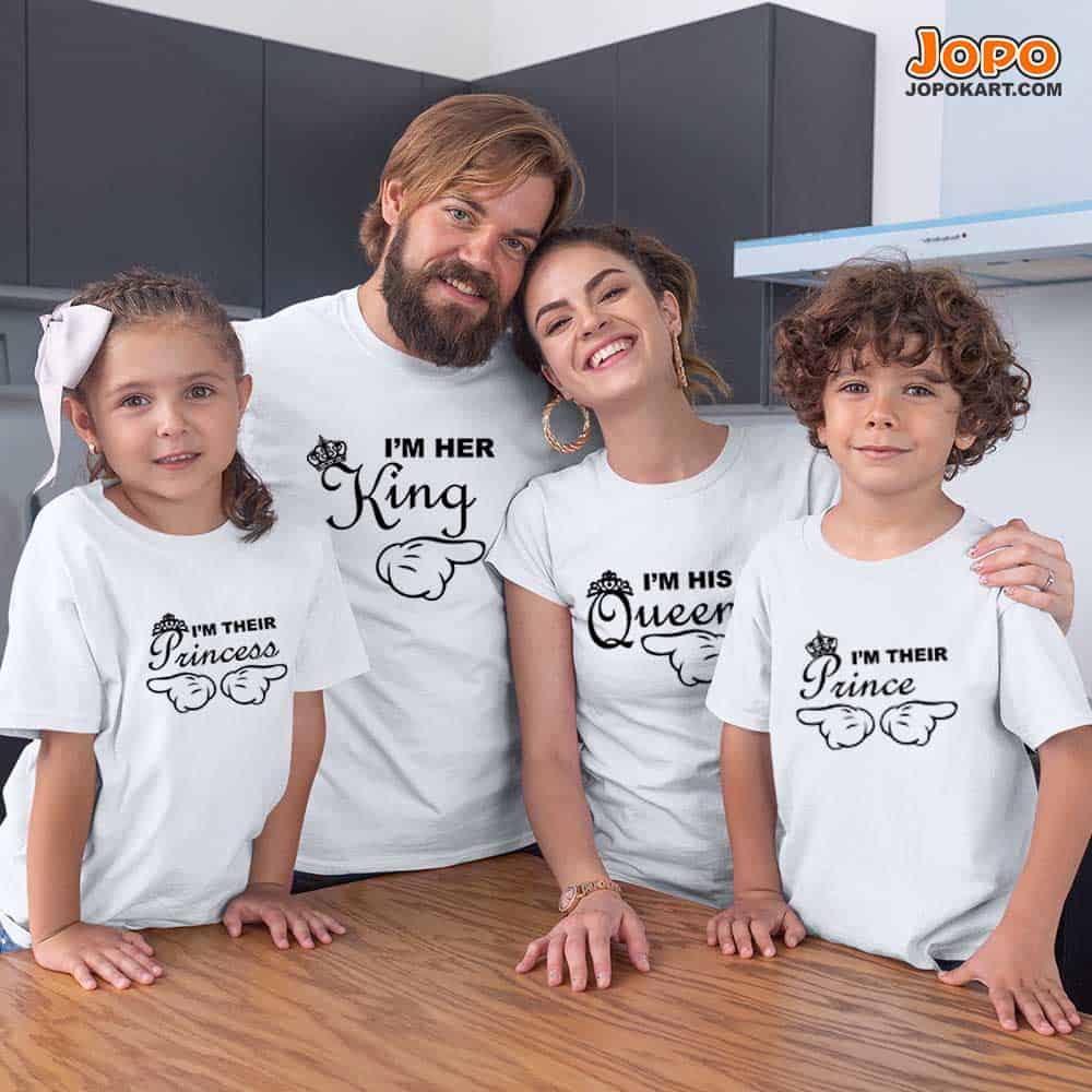 King & Queen Printed T Shirts - Tirupur Brands