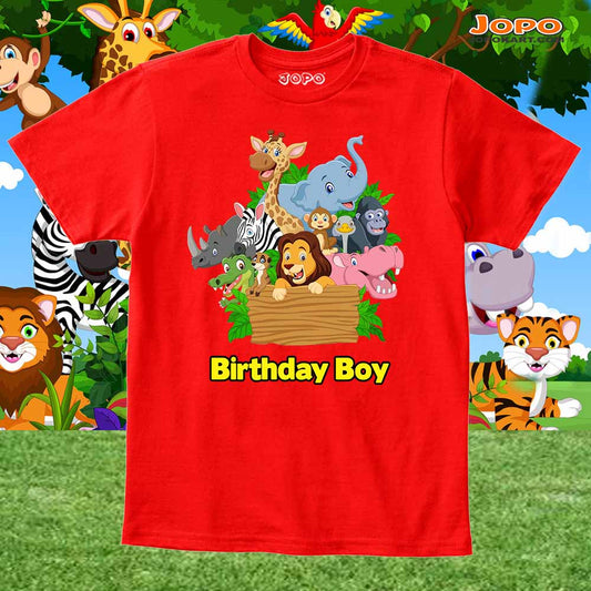 jungle theme kid Boy red