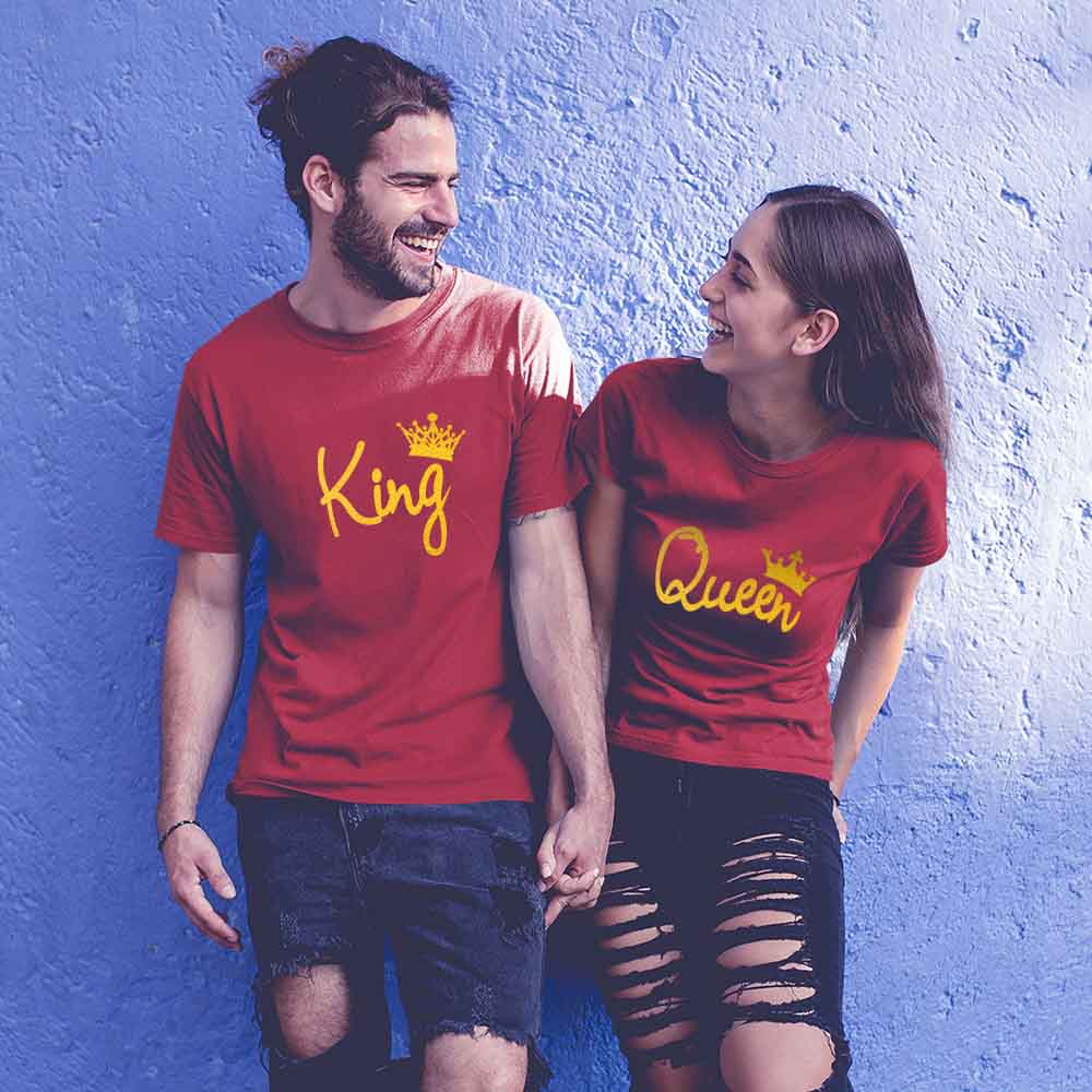 cotton shirt for couple love couple t shirt couples in one t shirt maroon