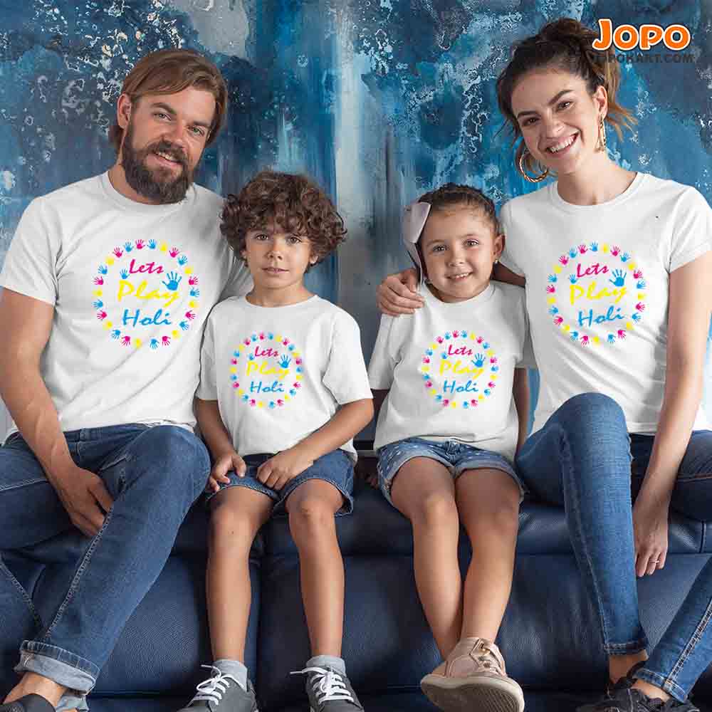 let's play holi new white family