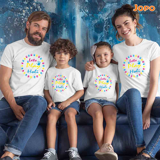 let's play holi new white family
