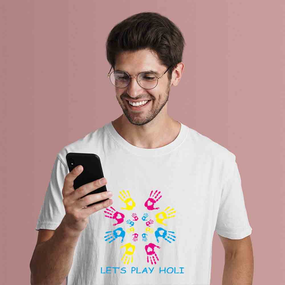 let's play holi round hand white men