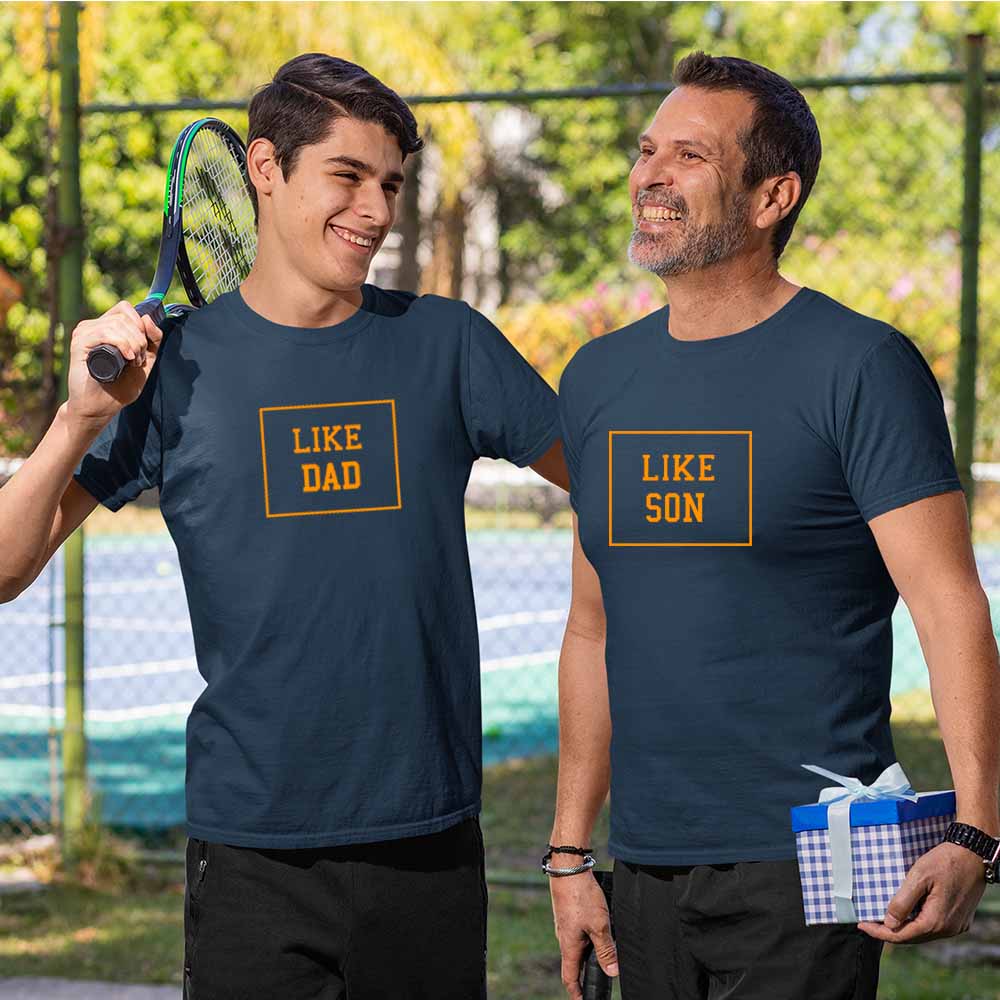 matching tshirts for dad and son Father SOn father and son twinning clothes  navy