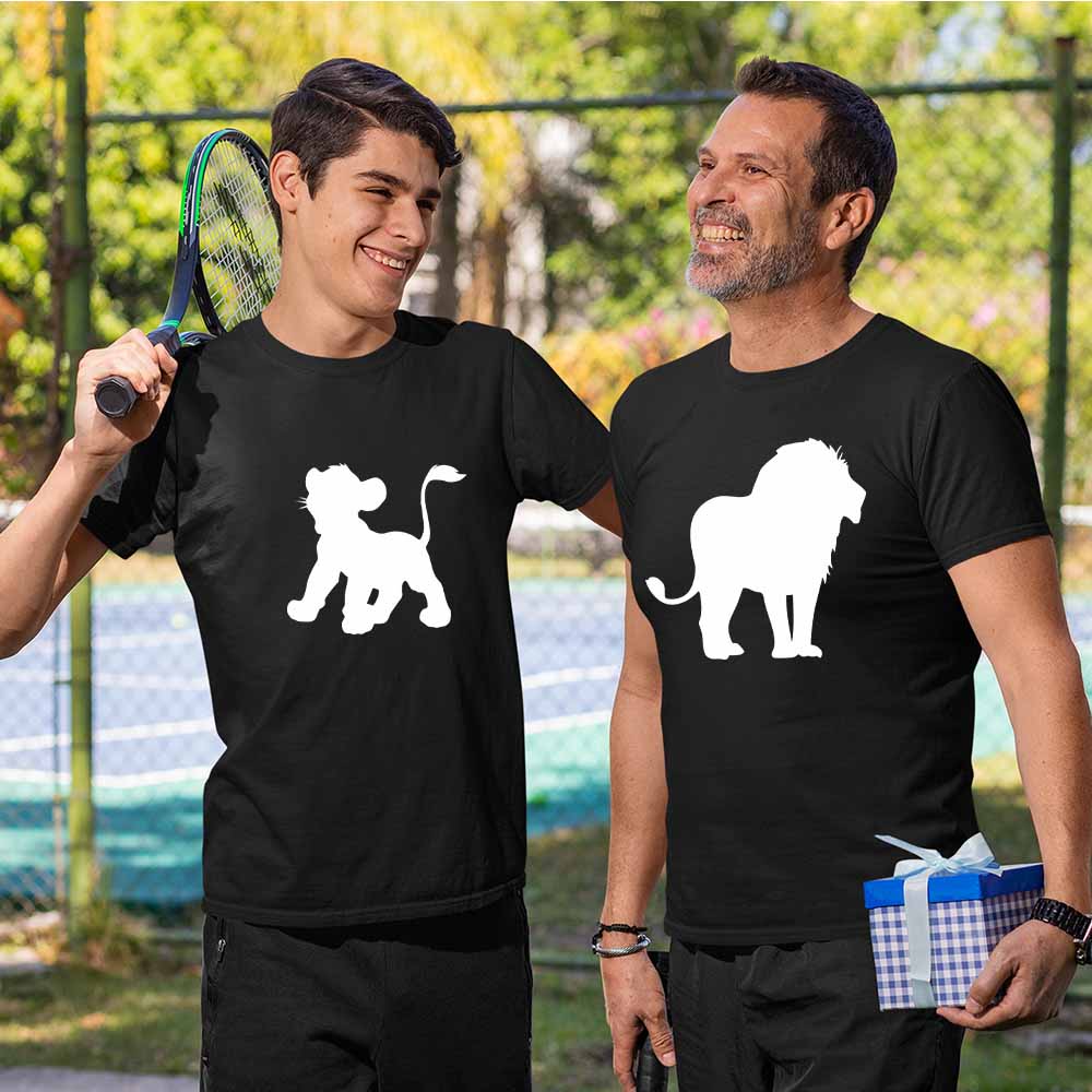 Father and sons Father Sons matching tshirts for dad and son black