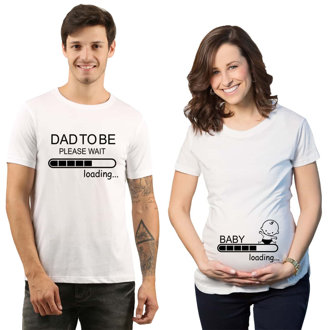 Baby Loading Pregnancy Couple Maternity T Shirts