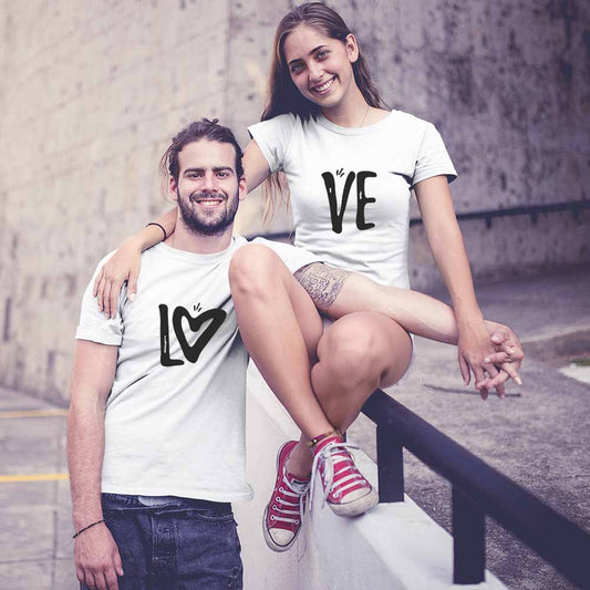 cotton same t shirt for couples couples tops printed t shirts for couples white