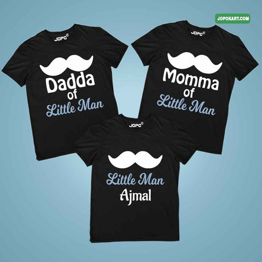 Little Man Theme Birthday Party Matching Family T-shirts Son's First Birthday