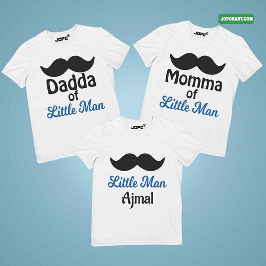 Little Man Theme Birthday Party Matching Family T-shirts Son's First Birthday