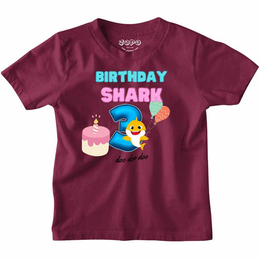Shark Designed 3rd Birthday kids T-shirt/Romper