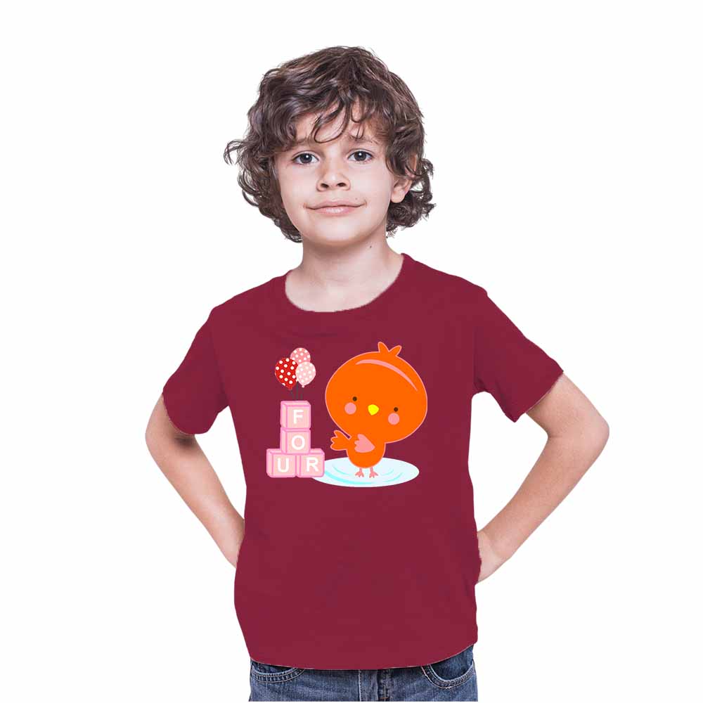 Duck designed 4rd Birthday Theme Kids T-shirt