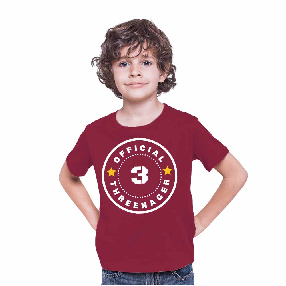 Official 3rd Age Birthday Theme Kids T-shirt
