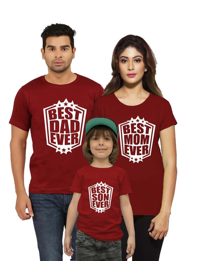 Best Mom Dad Son Ever Family Matching T-Shirts